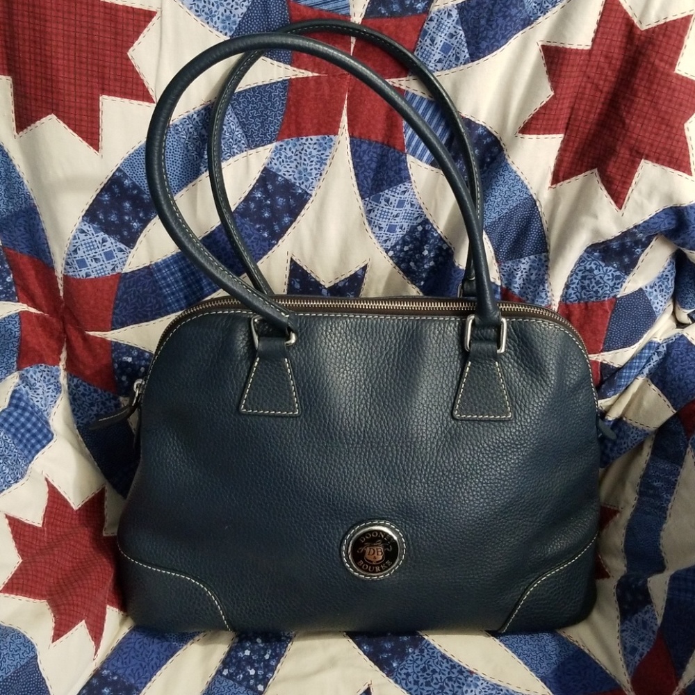 Dooney and Bourke navy domed satchel